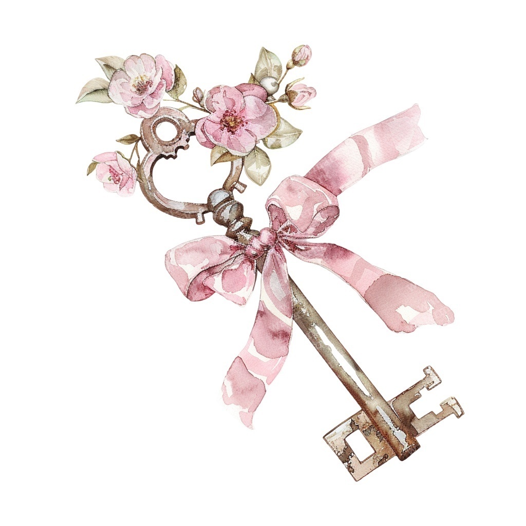 【商用利用可】ヴィンテージキー(水彩アンティーク鍵)クリップアート20点セット|高解像度・透過PNG|レトロ装飾・コラージュ・ジャンクジャーナル素材|即ダウンロード