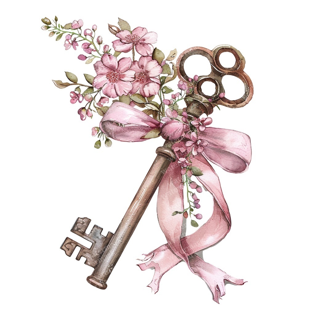 【商用利用可】ヴィンテージキー(水彩アンティーク鍵)クリップアート20点セット|高解像度・透過PNG|レトロ装飾・コラージュ・ジャンクジャーナル素材|即ダウンロード