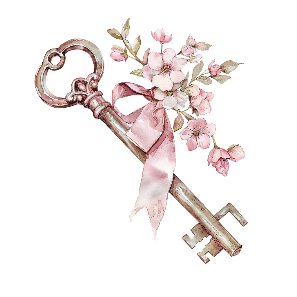 【商用利用可】ヴィンテージキー(水彩アンティーク鍵)クリップアート20点セット|高解像度・透過PNG|レトロ装飾・コラージュ・ジャンクジャーナル素材|即ダウンロード