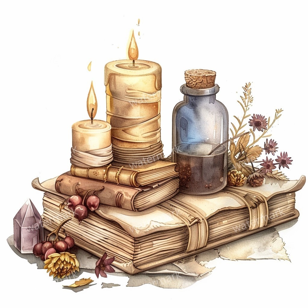 【商用利用可】ヴィンテージ洋書（水彩アンティークブック）クリップアート12点セット｜高解像度・透過PNG｜古書・レトロ素材｜コラージュ・ジャンクジャーナル素材｜即ダウンロード