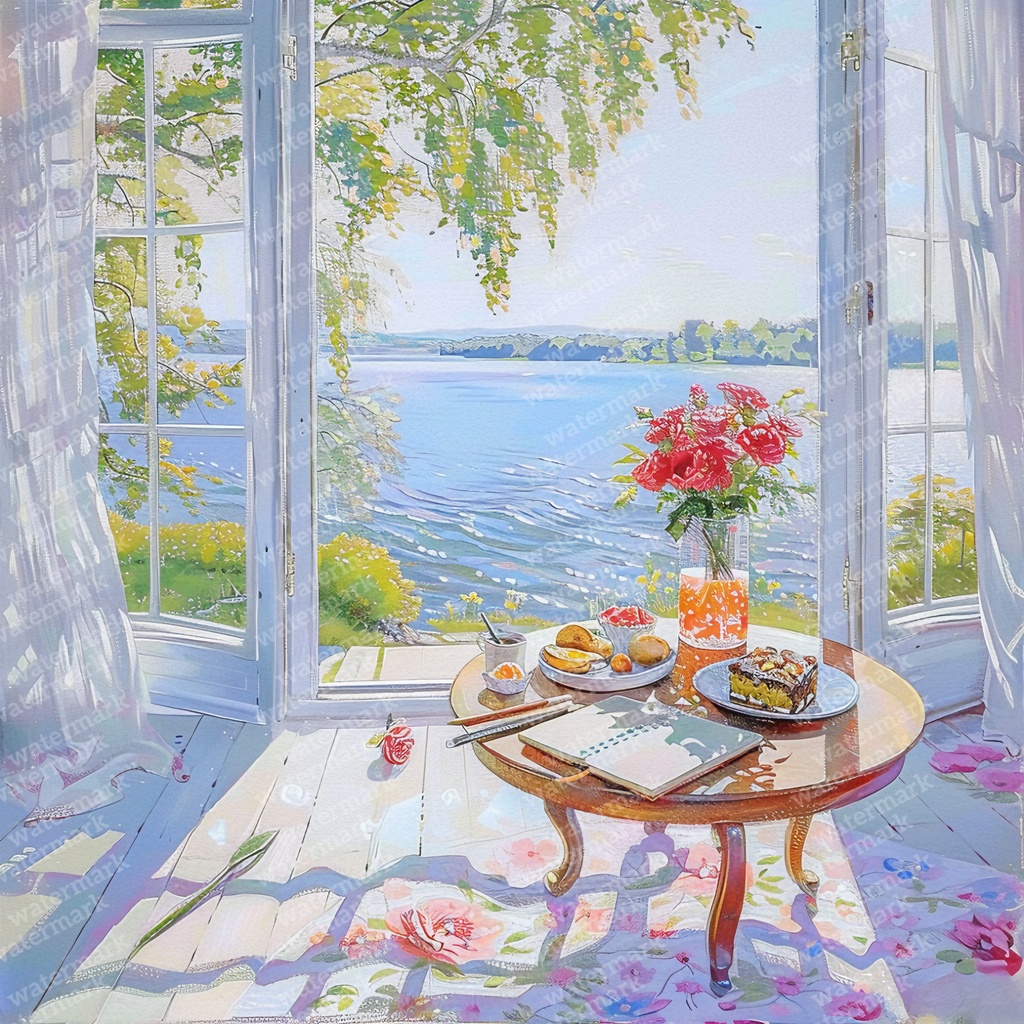 【商用利用可】窓からの景色(水彩ウィンドウビュー)クリップアート20点セット|高解像度JPG|風景・インテリア・コラージュ・ジャンクジャーナル・手帳シール素材|即ダウンロード