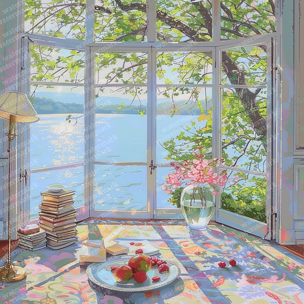 【商用利用可】窓からの景色(水彩ウィンドウビュー)クリップアート20点セット|高解像度JPG|風景・インテリア・コラージュ・ジャンクジャーナル・手帳シール素材|即ダウンロード