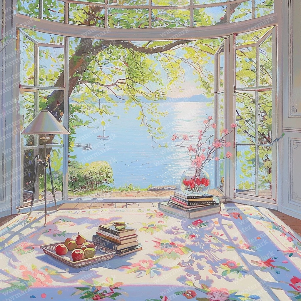 【商用利用可】窓からの景色(水彩ウィンドウビュー)クリップアート20点セット|高解像度JPG|風景・インテリア・コラージュ・ジャンクジャーナル・手帳シール素材|即ダウンロード