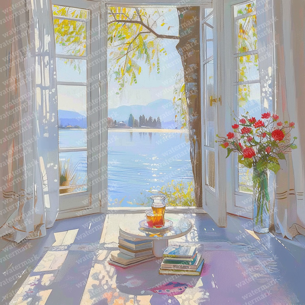 【商用利用可】窓からの景色(水彩ウィンドウビュー)クリップアート20点セット|高解像度JPG|風景・インテリア・コラージュ・ジャンクジャーナル・手帳シール素材|即ダウンロード