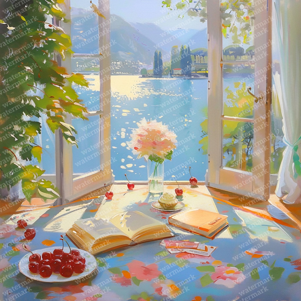 【商用利用可】窓からの景色(水彩ウィンドウビュー)クリップアート20点セット|高解像度JPG|風景・インテリア・コラージュ・ジャンクジャーナル・手帳シール素材|即ダウンロード