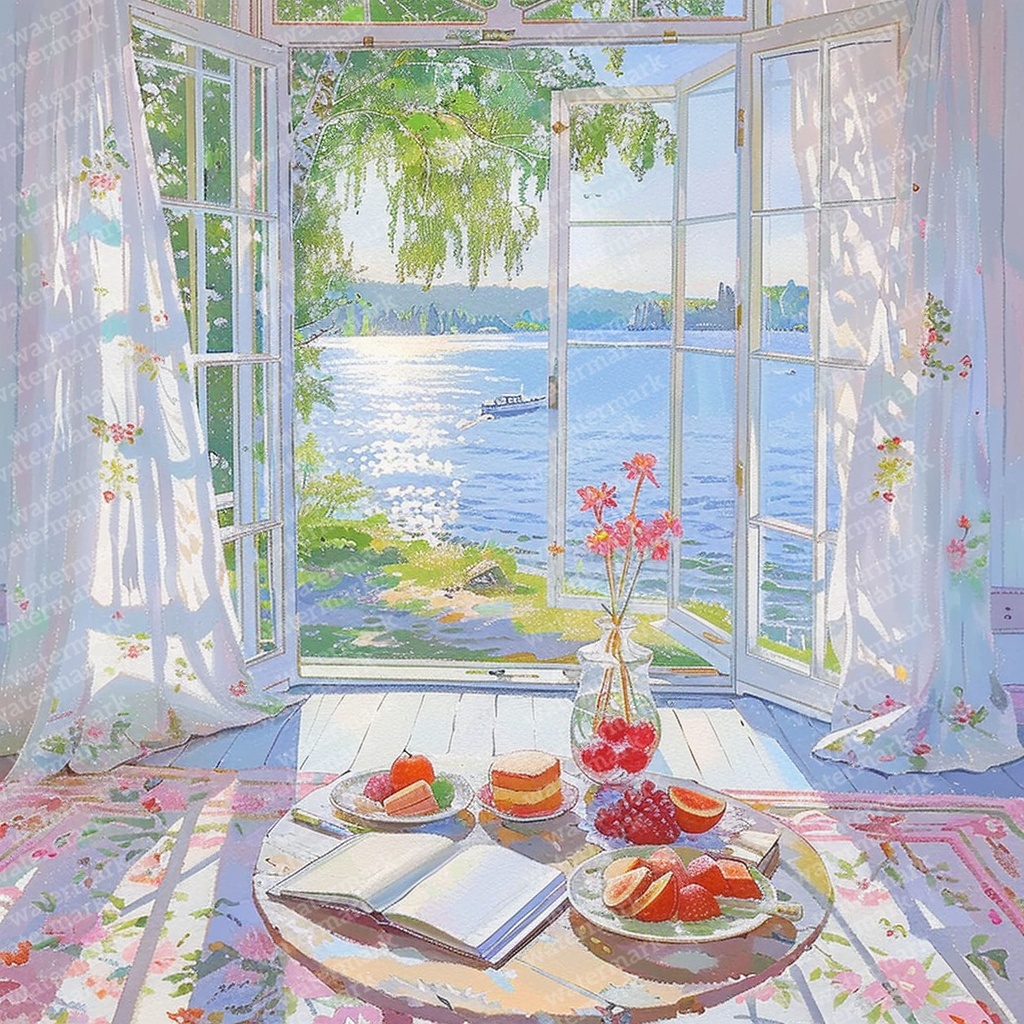 【商用利用可】窓からの景色(水彩ウィンドウビュー)クリップアート20点セット|高解像度JPG|風景・インテリア・コラージュ・ジャンクジャーナル・手帳シール素材|即ダウンロード