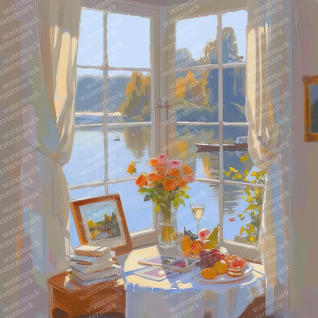 【商用利用可】窓からの景色(水彩ウィンドウビュー)クリップアート20点セット|高解像度JPG|風景・インテリア・コラージュ・ジャンクジャーナル・手帳シール素材|即ダウンロード