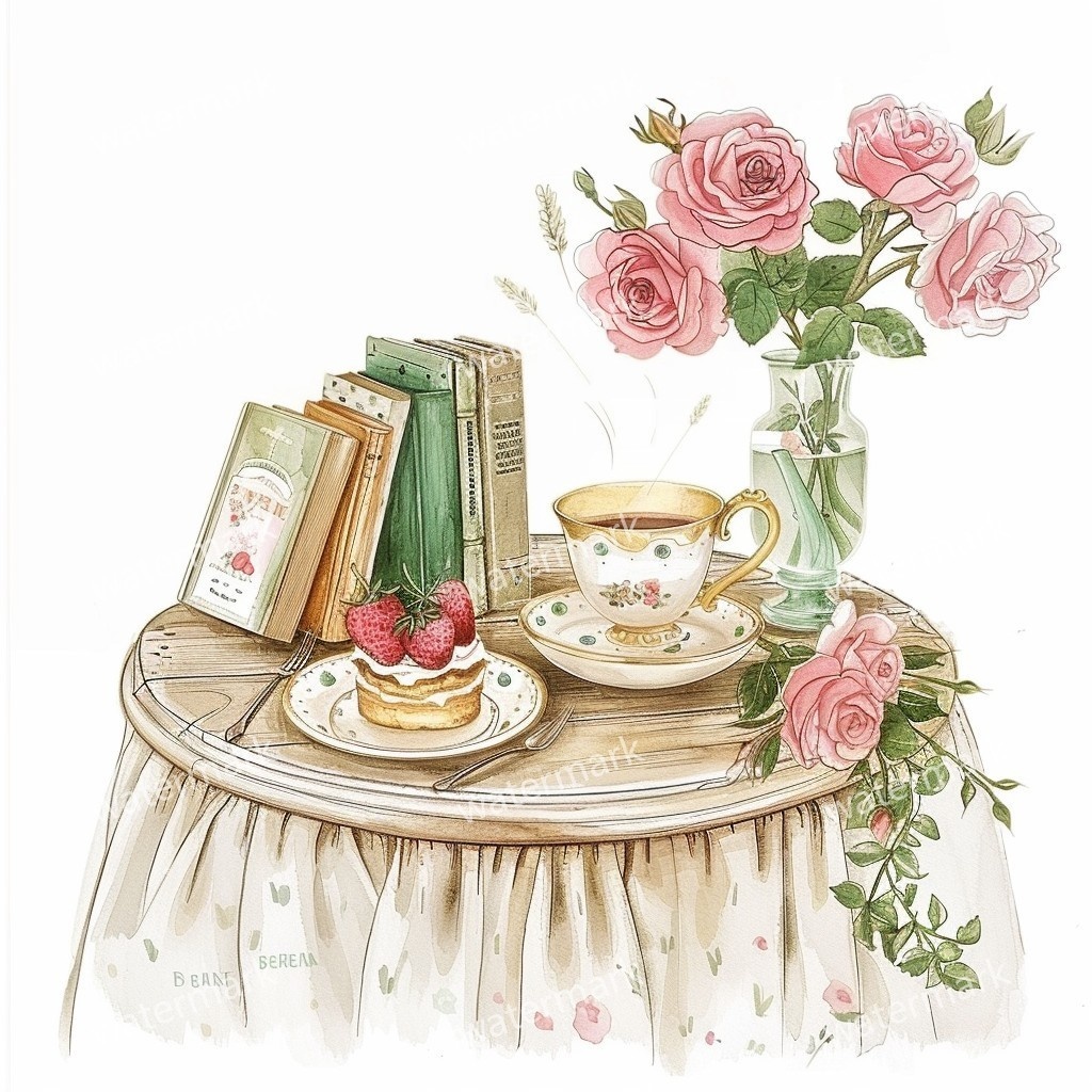 10 Afternoon Tea Corner Clipart, High Quality PNGs, Printable Clipart, Digital download Paper craft, Junk Journals Planner Stickers