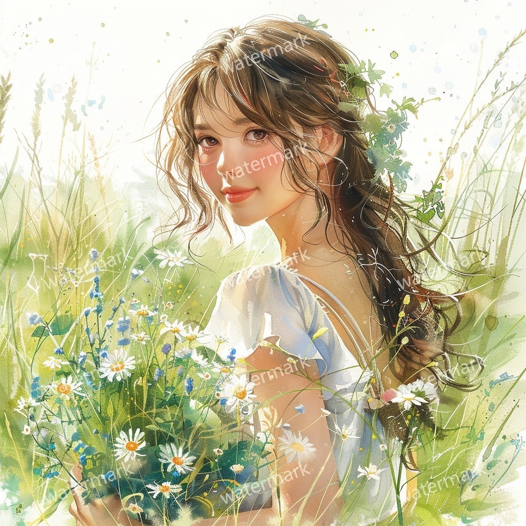 【商用利用可】美しい女性(水彩ガールイラスト)クリップアート17点セット|高解像度JPG|ファッション・ポートレート・コラージュ・ジャンクジャーナル素材|即ダウンロード