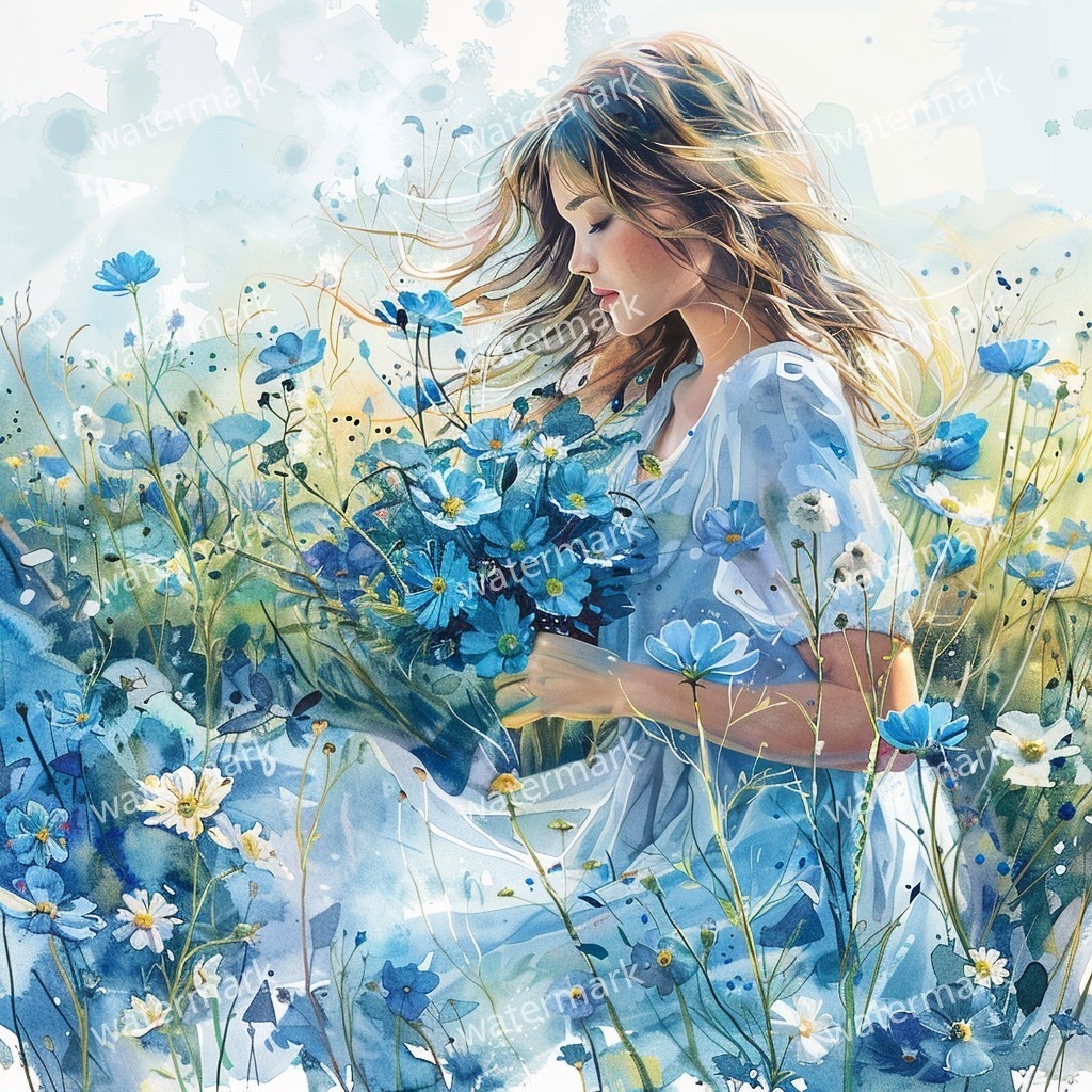 【商用利用可】美しい女性(水彩ガールイラスト)クリップアート17点セット|高解像度JPG|ファッション・ポートレート・コラージュ・ジャンクジャーナル素材|即ダウンロード