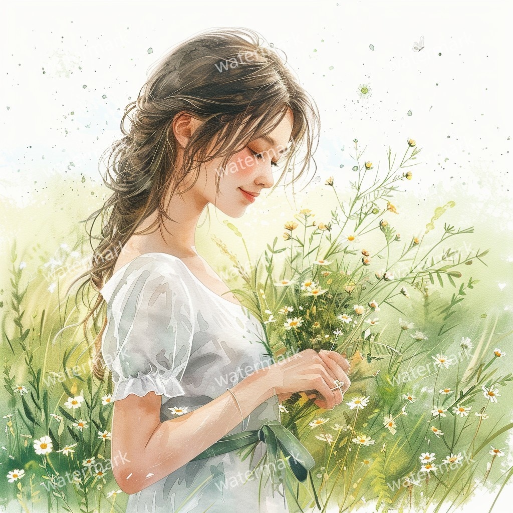 【商用利用可】美しい女性(水彩ガールイラスト)クリップアート17点セット|高解像度JPG|ファッション・ポートレート・コラージュ・ジャンクジャーナル素材|即ダウンロード