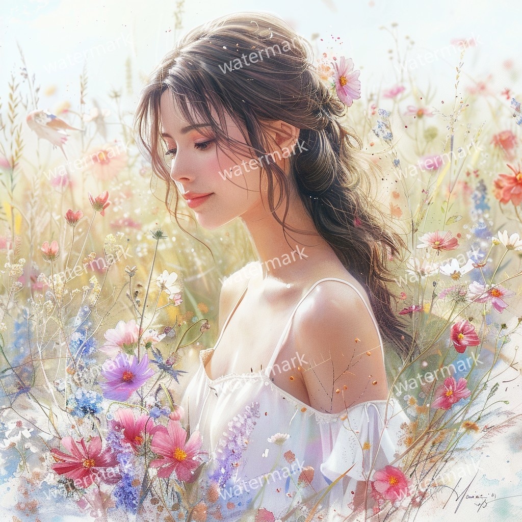 【商用利用可】美しい女性(水彩ガールイラスト)クリップアート17点セット|高解像度JPG|ファッション・ポートレート・コラージュ・ジャンクジャーナル素材|即ダウンロード