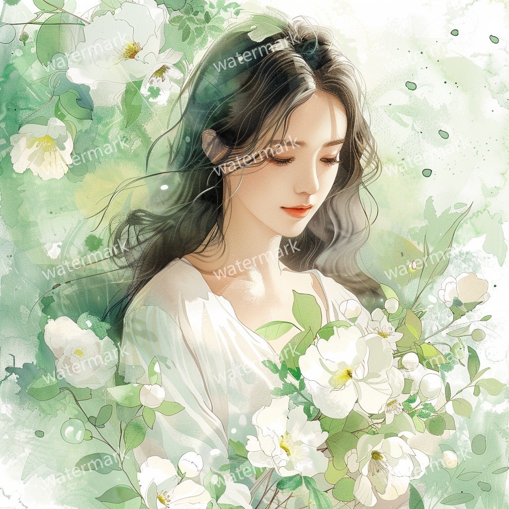 【商用利用可】美しい女性(水彩ガールイラスト)クリップアート17点セット|高解像度JPG|ファッション・ポートレート・コラージュ・ジャンクジャーナル素材|即ダウンロード