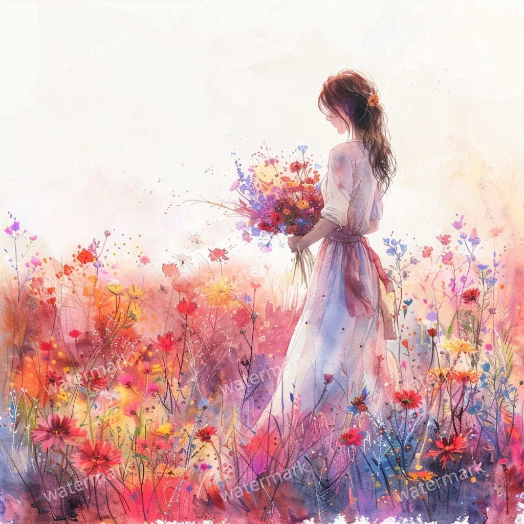 【商用利用可】美しい女性(水彩ガールイラスト)クリップアート10点セット|高解像度JPG|ファッション・ポートレート・コラージュ・ジャンクジャーナル素材|即ダウンロード