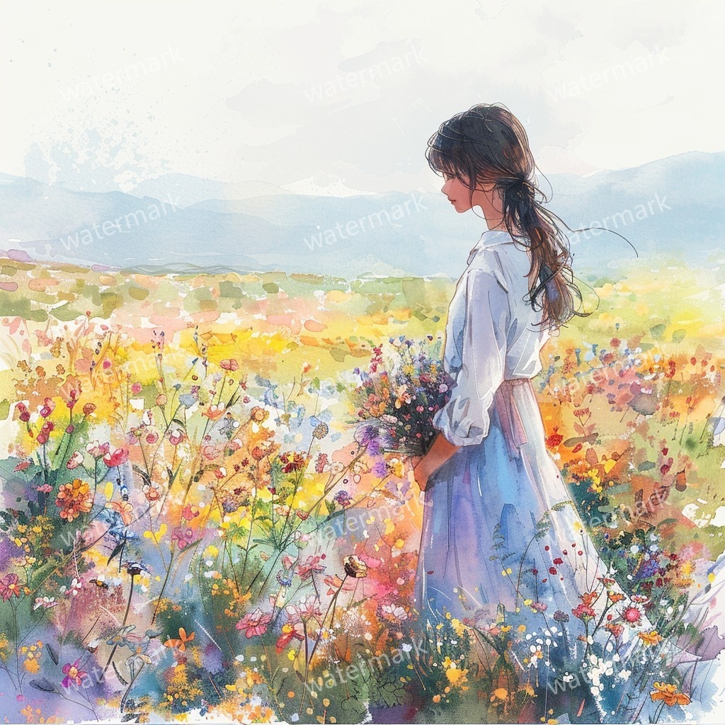 【商用利用可】美しい女性(水彩ガールイラスト)クリップアート10点セット|高解像度JPG|ファッション・ポートレート・コラージュ・ジャンクジャーナル素材|即ダウンロード