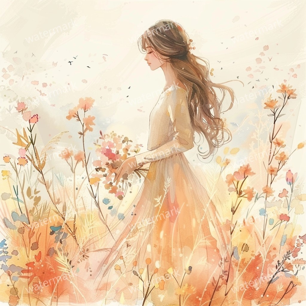 【商用利用可】美しい女性(水彩ガールイラスト)クリップアート10点セット|高解像度JPG|ファッション・ポートレート・コラージュ・ジャンクジャーナル素材|即ダウンロード