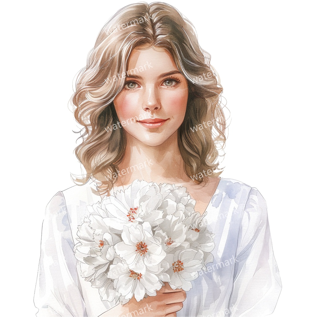 【商用利用可】女の子(水彩ガールイラスト)クリップアート20点セット|高解像度・透過PNG|かわいい人物・コラージュ・ジャンクジャーナル素材|即ダウンロード