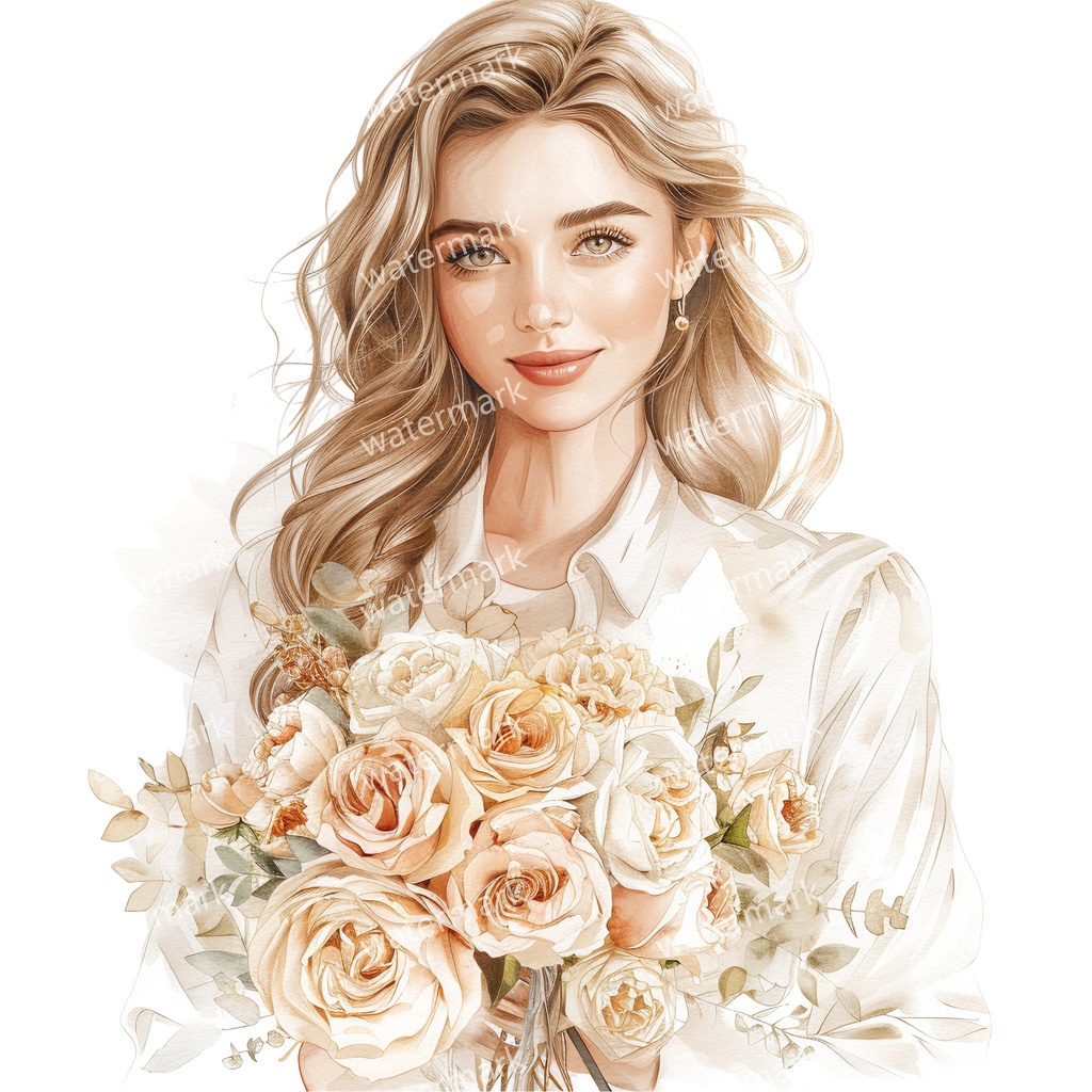 【商用利用可】女の子(水彩ガールイラスト)クリップアート20点セット|高解像度・透過PNG|かわいい人物・コラージュ・ジャンクジャーナル素材|即ダウンロード