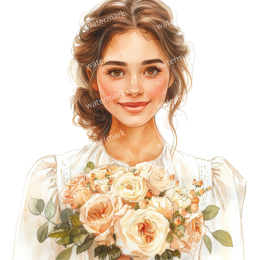 【商用利用可】女の子(水彩ガールイラスト)クリップアート20点セット|高解像度・透過PNG|かわいい人物・コラージュ・ジャンクジャーナル素材|即ダウンロード