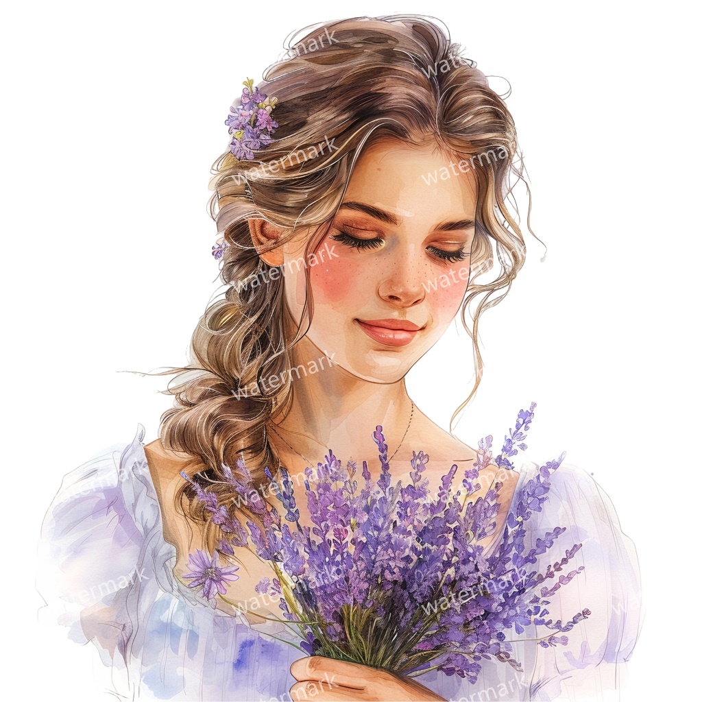 【商用利用可】女の子(水彩ガールイラスト)クリップアート20点セット|高解像度・透過PNG|かわいい人物・コラージュ・ジャンクジャーナル素材|即ダウンロード