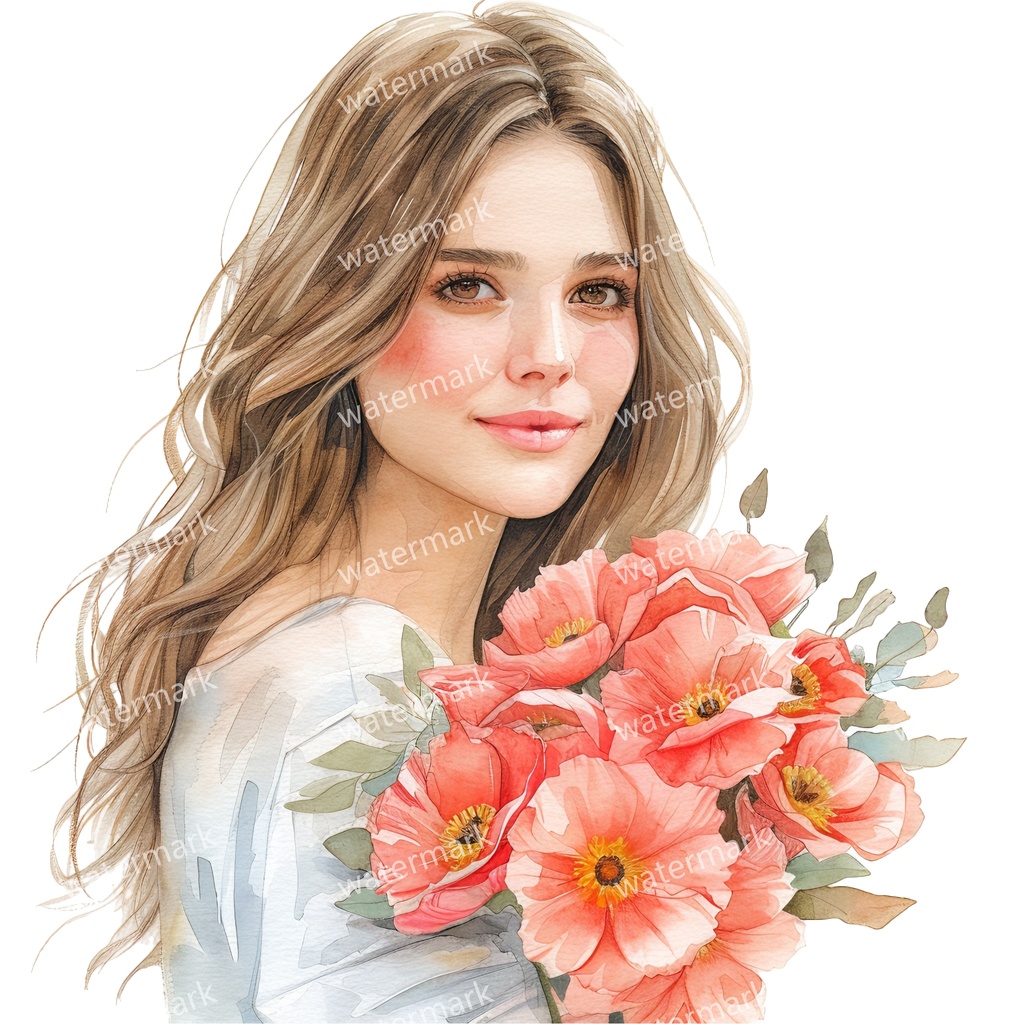 【商用利用可】女の子(水彩ガールイラスト)クリップアート20点セット|高解像度・透過PNG|かわいい人物・コラージュ・ジャンクジャーナル素材|即ダウンロード