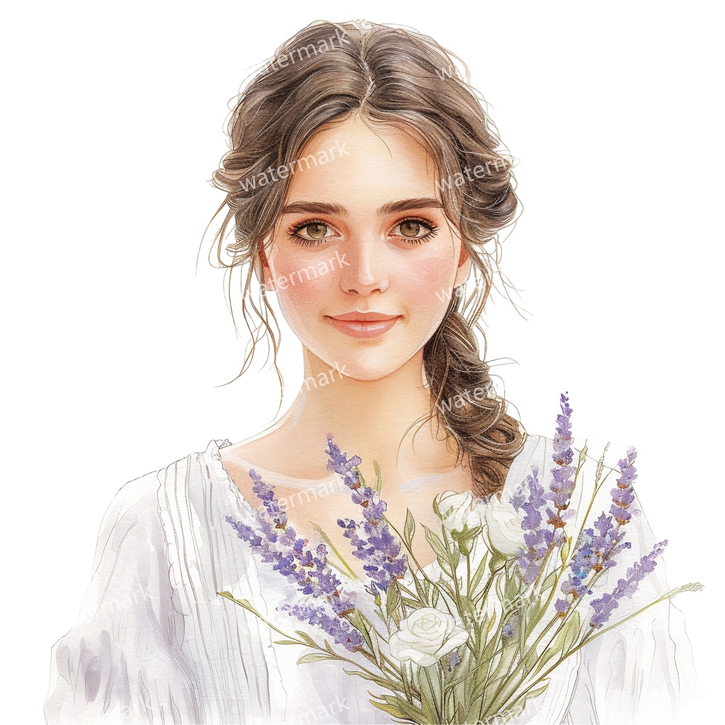 【商用利用可】女の子(水彩ガールイラスト)クリップアート20点セット|高解像度・透過PNG|かわいい人物・コラージュ・ジャンクジャーナル素材|即ダウンロード