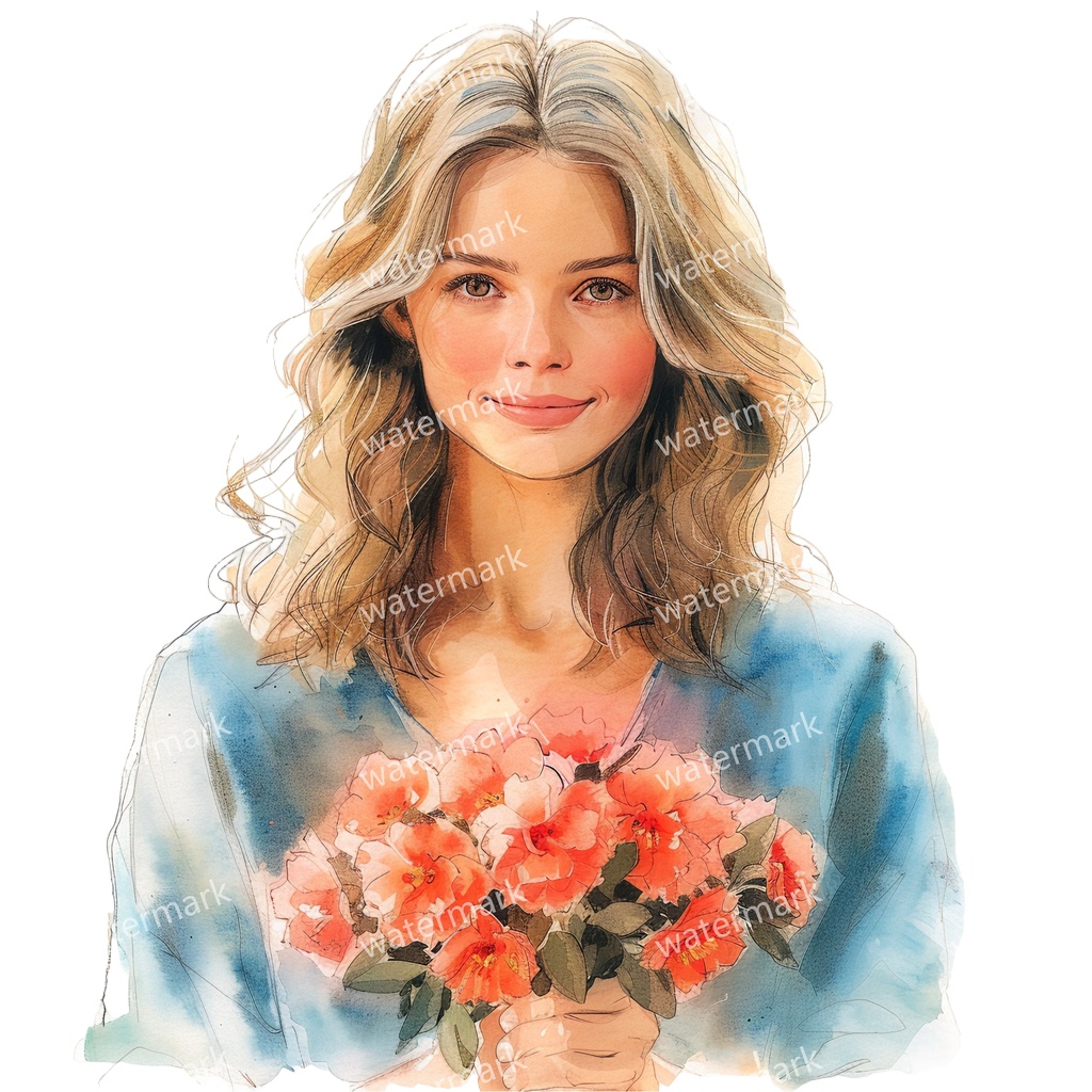 【商用利用可】女の子(水彩ガールイラスト)クリップアート20点セット|高解像度・透過PNG|かわいい人物・コラージュ・ジャンクジャーナル素材|即ダウンロード