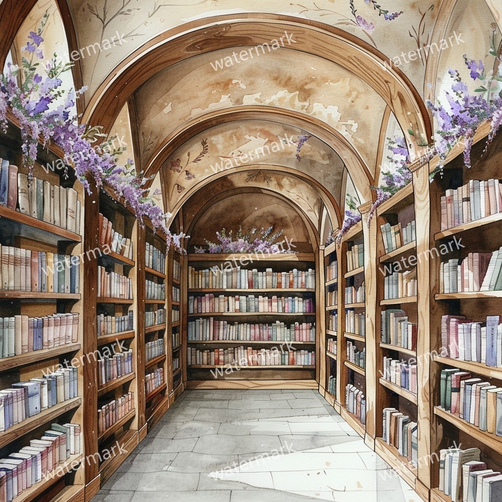 【商用利用可】ヨーロッパ書店(水彩ブックストア外観)クリップアート20点セット|高解像度JPG|街並み・カフェ風・コラージュ・ジャンクジャーナル素材|即ダウンロード