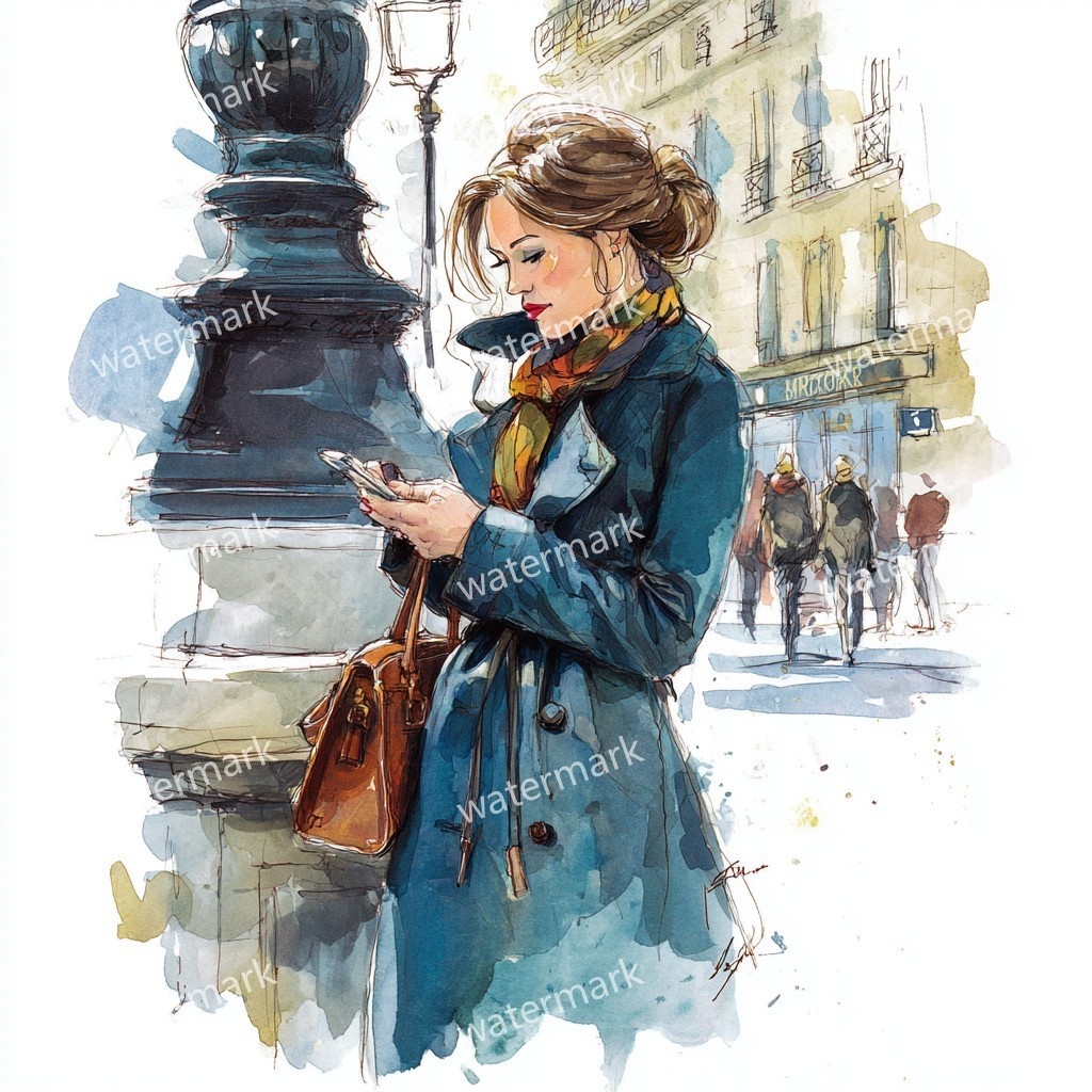 【商用利用可】ファッションガール街歩き(水彩ストリートスタイル)クリップアート20点セット|高解像度JPG|おしゃれ人物・コラージュ・ジャンクジャーナル素材|即ダウンロード