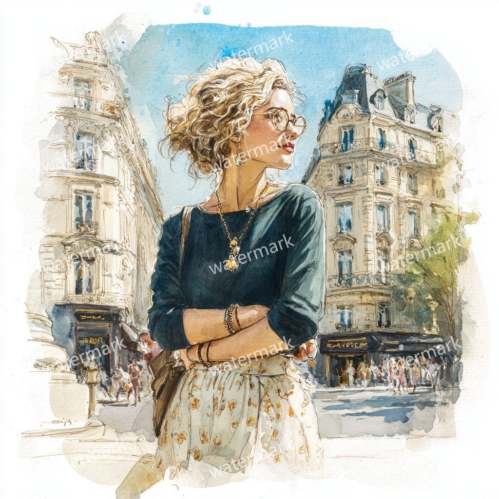 【商用利用可】ファッションガール街歩き(水彩ストリートスタイル)クリップアート20点セット|高解像度JPG|おしゃれ人物・コラージュ・ジャンクジャーナル素材|即ダウンロード