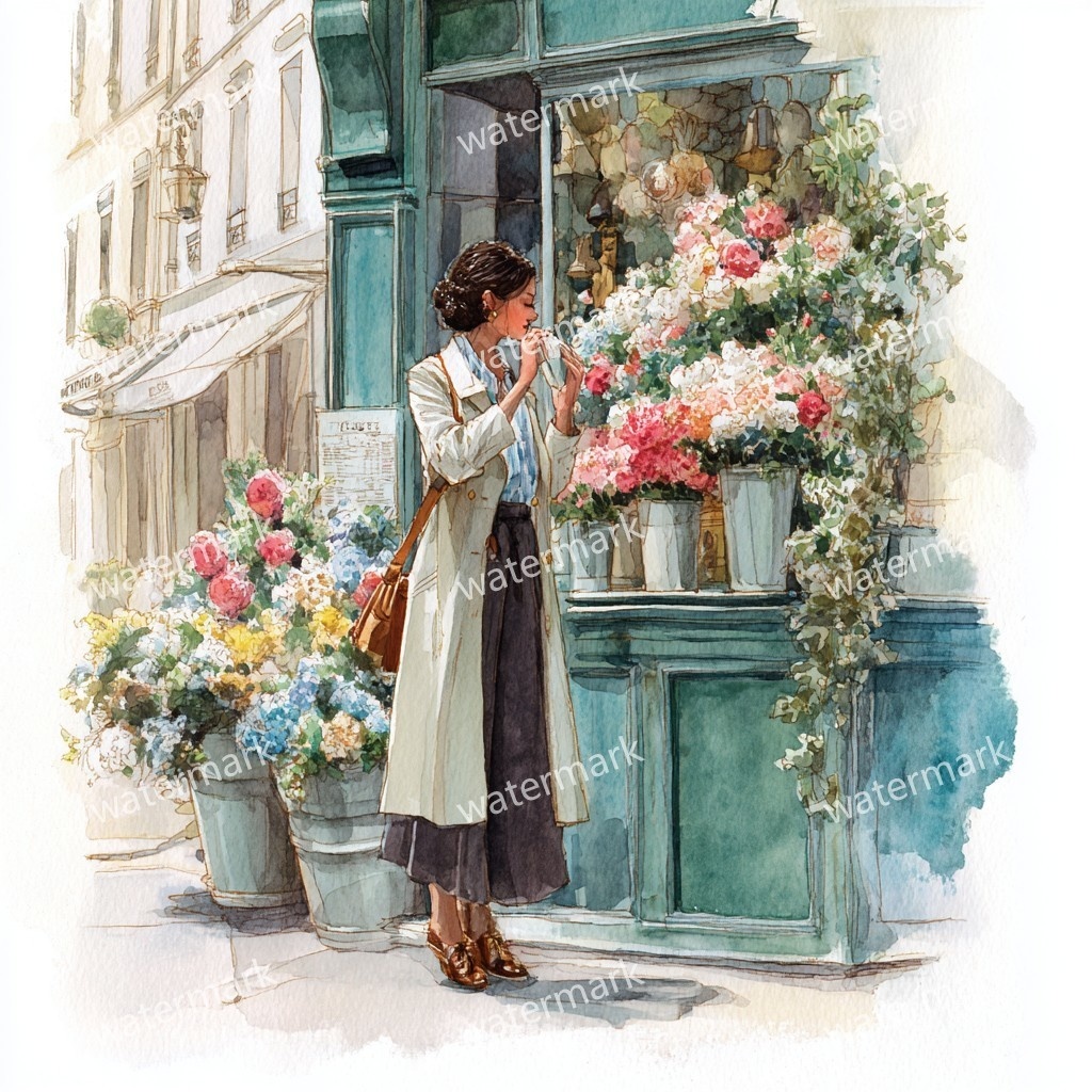 【商用利用可】ファッションガール街歩き(水彩ストリートスタイル)クリップアート20点セット|高解像度JPG|おしゃれ人物・コラージュ・ジャンクジャーナル素材|即ダウンロード