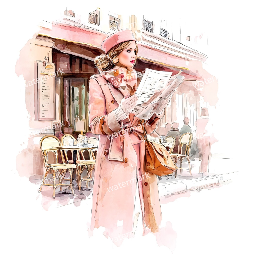 【商用利用可】おしゃれ女性(水彩ファッショナブルウーマン)クリップアート15点セット|高解像度JPG|ファッション・人物・コラージュ・ジャンクジャーナル素材|即ダウンロード