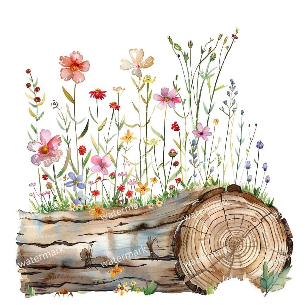 【商用利用可】薪・丸太(水彩ログウッド)クリップアート20点セット|高解像度・透過PNG|キャンプ・ナチュラル素材|コラージュ・ジャンクジャーナル素材|即ダウンロード