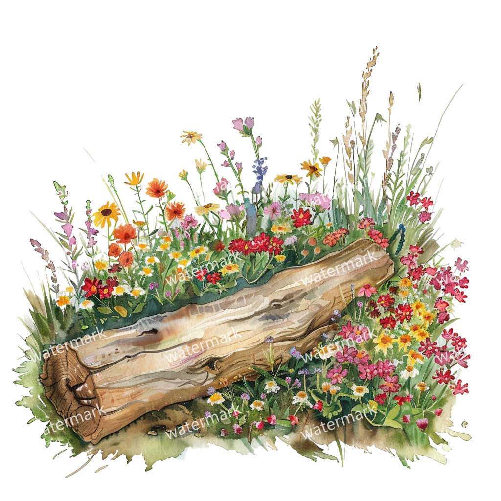 【商用利用可】薪・丸太(水彩ログウッド)クリップアート20点セット|高解像度・透過PNG|キャンプ・ナチュラル素材|コラージュ・ジャンクジャーナル素材|即ダウンロード