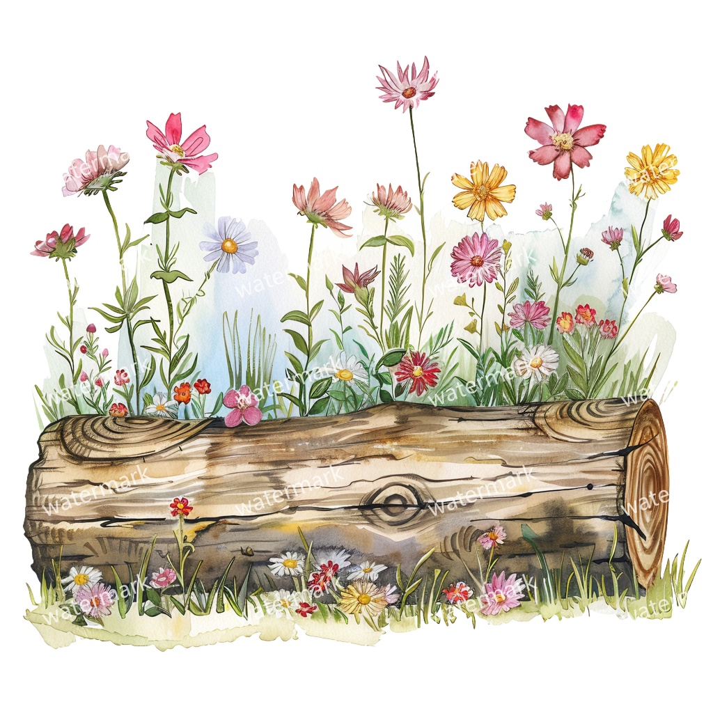 【商用利用可】薪・丸太(水彩ログウッド)クリップアート20点セット|高解像度・透過PNG|キャンプ・ナチュラル素材|コラージュ・ジャンクジャーナル素材|即ダウンロード