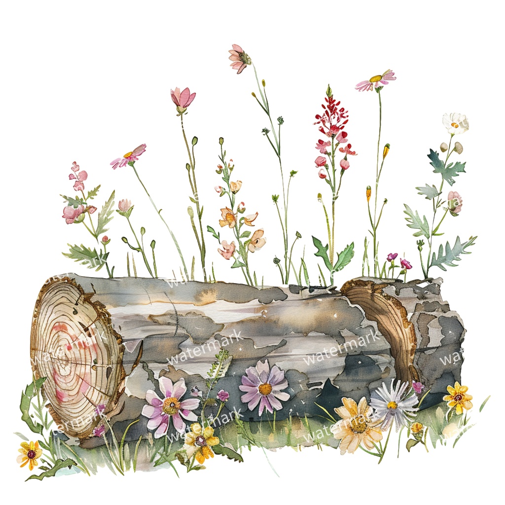 【商用利用可】薪・丸太(水彩ログウッド)クリップアート20点セット|高解像度・透過PNG|キャンプ・ナチュラル素材|コラージュ・ジャンクジャーナル素材|即ダウンロード