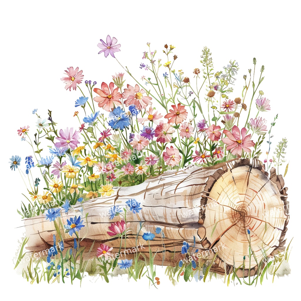 【商用利用可】薪・丸太(水彩ログウッド)クリップアート20点セット|高解像度・透過PNG|キャンプ・ナチュラル素材|コラージュ・ジャンクジャーナル素材|即ダウンロード