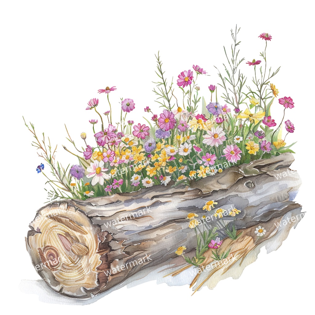 【商用利用可】薪・丸太(水彩ログウッド)クリップアート20点セット|高解像度・透過PNG|キャンプ・ナチュラル素材|コラージュ・ジャンクジャーナル素材|即ダウンロード