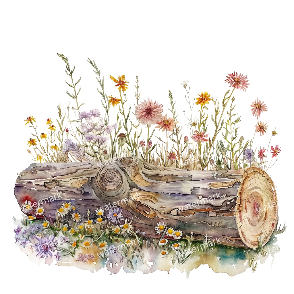 【商用利用可】薪・丸太(水彩ログウッド)クリップアート20点セット|高解像度・透過PNG|キャンプ・ナチュラル素材|コラージュ・ジャンクジャーナル素材|即ダウンロード