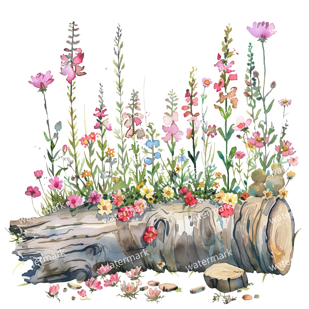 【商用利用可】薪・丸太(水彩ログウッド)クリップアート20点セット|高解像度・透過PNG|キャンプ・ナチュラル素材|コラージュ・ジャンクジャーナル素材|即ダウンロード