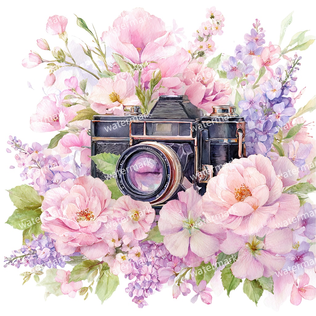 【商用利用可】ヴィンテージカメラ(水彩アンティークカメラ)クリップアート11点セット|高解像度・透過PNG|レトロ写真機・コラージュ・ジャンクジャーナル素材|即ダウンロード