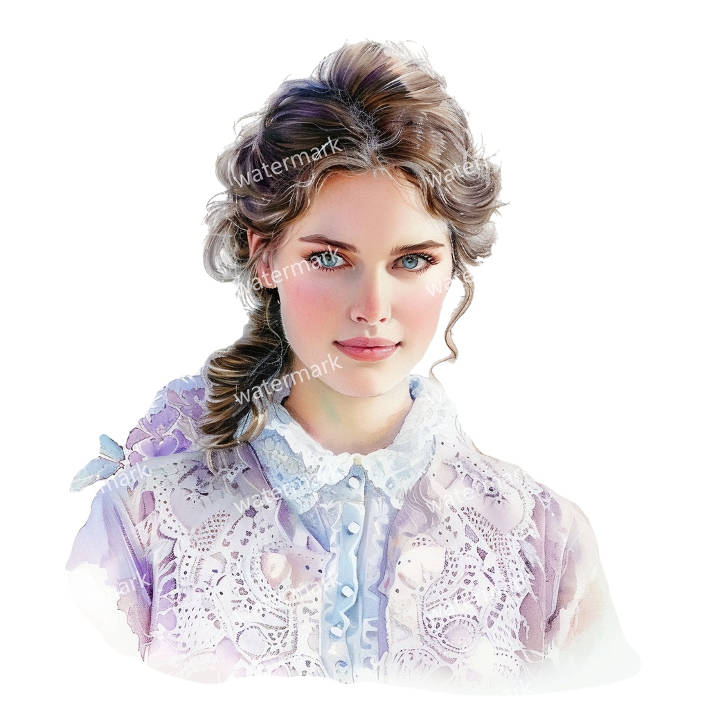 【商用利用可】花と女の子(水彩フラワーガール)クリップアート19点セット|高解像度・透過PNG|かわいい人物・コラージュ・ジャンクジャーナル素材|即ダウンロード