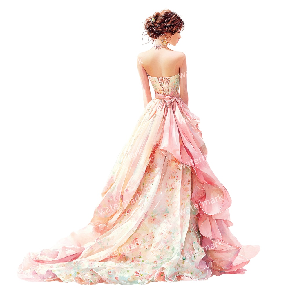 【商用利用可】エレガント女性(水彩レディイラスト)クリップアート28点セット|高解像度・透過PNG|上品・ファッション・コラージュ・ジャンクジャーナル素材|即ダウンロード