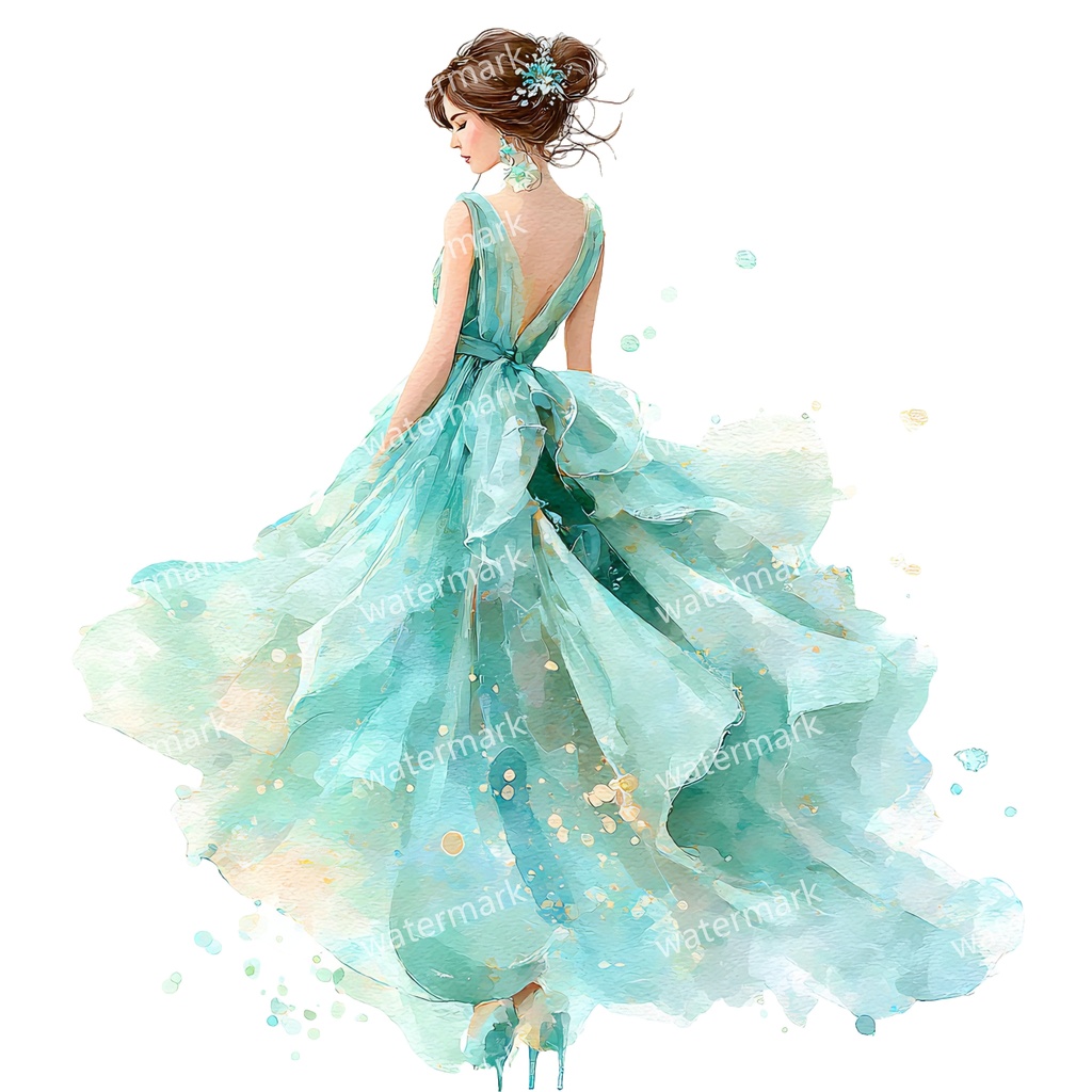 【商用利用可】エレガント女性(水彩レディイラスト)クリップアート28点セット|高解像度・透過PNG|上品・ファッション・コラージュ・ジャンクジャーナル素材|即ダウンロード