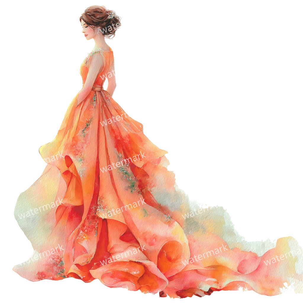 【商用利用可】エレガント女性(水彩レディイラスト)クリップアート28点セット|高解像度・透過PNG|上品・ファッション・コラージュ・ジャンクジャーナル素材|即ダウンロード