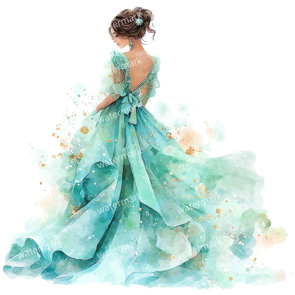 【商用利用可】エレガント女性(水彩レディイラスト)クリップアート28点セット|高解像度・透過PNG|上品・ファッション・コラージュ・ジャンクジャーナル素材|即ダウンロード