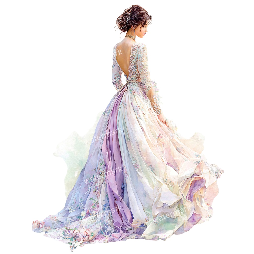 【商用利用可】エレガント女性(水彩レディイラスト)クリップアート28点セット|高解像度・透過PNG|上品・ファッション・コラージュ・ジャンクジャーナル素材|即ダウンロード