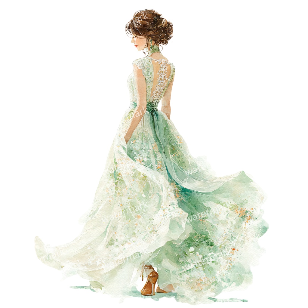 【商用利用可】エレガント女性(水彩レディイラスト)クリップアート28点セット|高解像度・透過PNG|上品・ファッション・コラージュ・ジャンクジャーナル素材|即ダウンロード