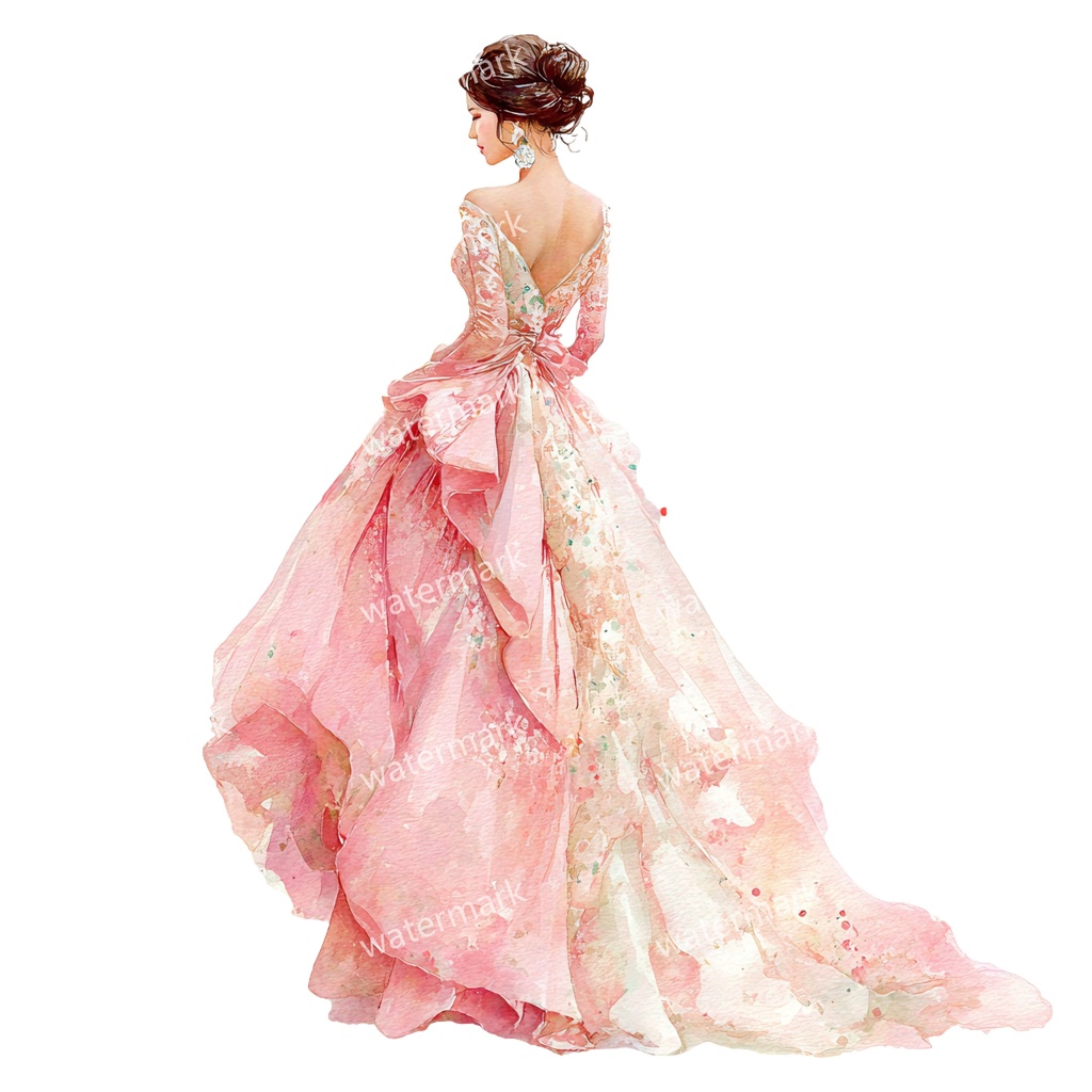 【商用利用可】エレガント女性(水彩レディイラスト)クリップアート28点セット|高解像度・透過PNG|上品・ファッション・コラージュ・ジャンクジャーナル素材|即ダウンロード