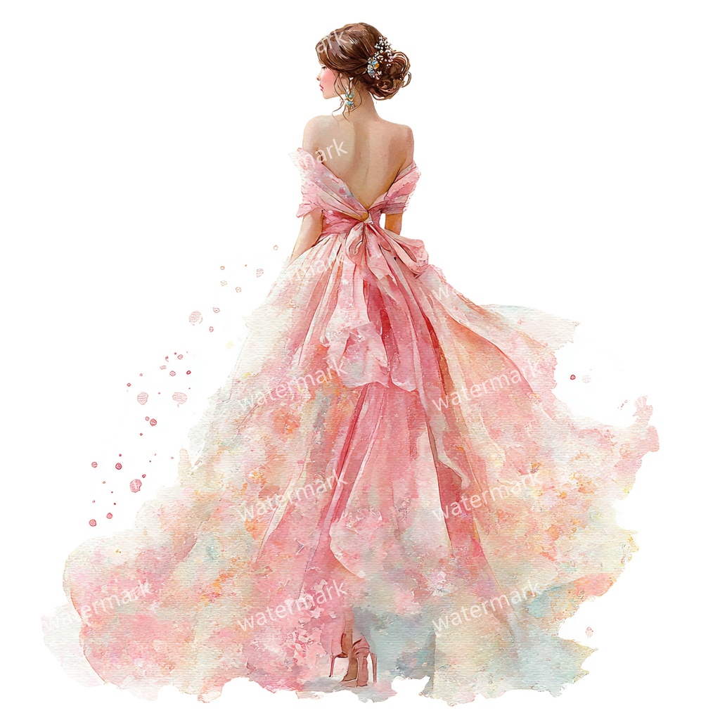 【商用利用可】エレガント女性(水彩レディイラスト)クリップアート28点セット|高解像度・透過PNG|上品・ファッション・コラージュ・ジャンクジャーナル素材|即ダウンロード